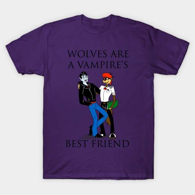 Gravedale High- Wolves Are A Vampire's Best Friend T-Shirt by AMadCupofTee